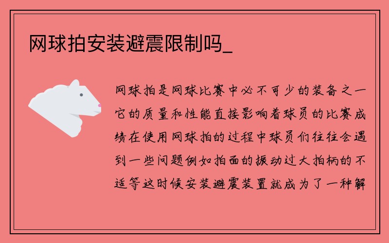 网球拍安装避震限制吗_